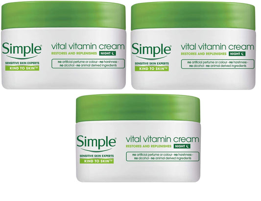 Simple Vital Vitamin Night Cream 50ml 3 Pack